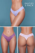 Load image into Gallery viewer, 2201 Mila Thong 3 Pack-0
